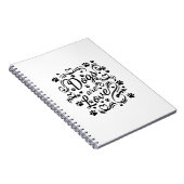 Hunde sind Liebe Pfoten und Herztypografie Notizblock (Rechte Seite)