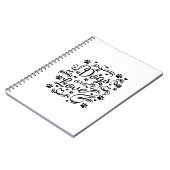 Hunde sind Liebe Pfoten und Herztypografie Notizblock (Linke Seite)