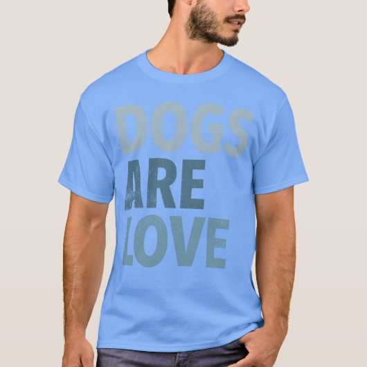 Hunde sind Liebe retro T-Shirt (Vorderseite)