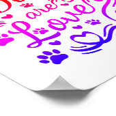 Hunde sind Lieben und Herztypografie Poster (Ecke)