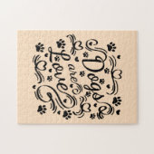 Hunde sind Lieben und Herztypografie Puzzle (Horizontal)