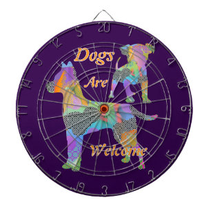Hunde sind Lila Dartboard Batchelor Party Dartscheibe