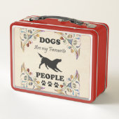 Hunde sind mein Lieblingsessen Metall Brotdose (Rückseite)