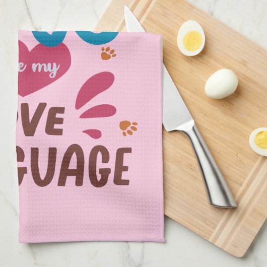 Hunde sind meine Liebe Geschirrtuch (Viertel Falte)