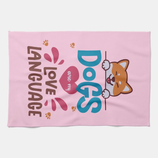 Hunde sind meine Liebe Geschirrtuch (Horizontal)