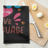 Hunde sind meine Liebe Geschirrtuch (Viertel Falte)