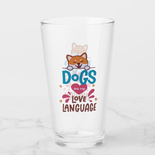 Hunde sind meine Liebe Glas (Rückseite)