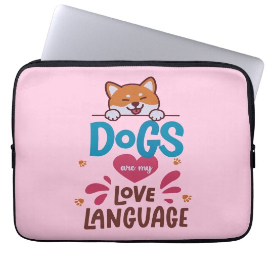 Hunde sind meine Liebe Laptopschutzhülle (Vorderseite)