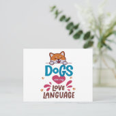 Hunde sind meine Liebe Postkarte (Stehend Vorderseite)