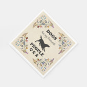 Hunde sind meine Lieblings-Leute Papier Napkin Serviette (Ecke)