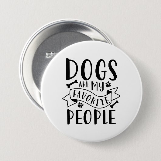Hunde sind meine Lieblingsmenschen Button (Vorne & Hinten)