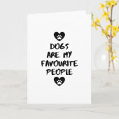 Hunde sind meine Lieblingsmenschen Karte (Gelbe Blume)