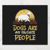 Hunde sind meine Lieblingsmenschen Schaumweinetikett (Einzelnes Label)