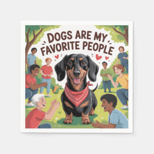 Hunde sind meine Lieblingsmenschen Serviette