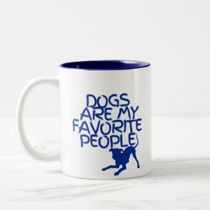 Hunde sind meine Lieblingsmenschen Tasse mit blaue