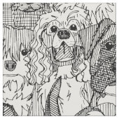 Hunde sind Schwarz-weiß Stoff (Nahaufnahme)