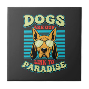Hunde sind unser Bindeglied zur Paradies-Retro-Vek Fliese