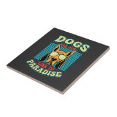 Hunde sind unser Bindeglied zur Paradies-Retro-Vek Fliese (Seite)