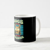 Hunde sind unser Bindeglied zur Paradies-Retro-Vek Kaffeetasse (VorderseiteRechts)