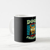Hunde sind unser Bindeglied zur Paradies-Retro-Vek Kaffeetasse (Vorderseite Links)