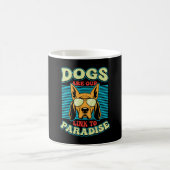 Hunde sind unser Bindeglied zur Paradies-Retro-Vek Kaffeetasse (Mittel)