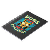 Hunde sind unser Bindeglied zur Paradies-Retro-Vek Notizblock (Linke Seite)