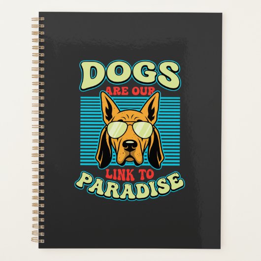 Hunde sind unser Bindeglied zur Paradies-Retro-Vek Planer (Vorderseite)