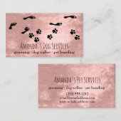 Hunde-Sitter-Begleiter-Dienste Grooming Paw Path B Visitenkarte (Vorne/Hinten)