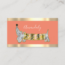 Hunde Sitter Boutique Mode Fashion Korsett Koralle Visitenkarte