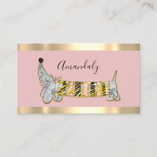 Hunde-Sitter-Boutique-Pflege-Rose des Hauses Visitenkarte (Vorderseite)