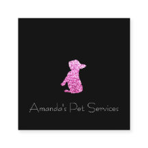 Hunde Sitter Haustier-Service wird schwarz rosa