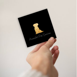 Hunde Sitter Haustiere Service Groomen einfach Gol Quadratische Visitenkarte