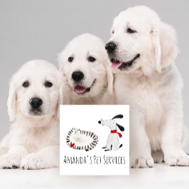 Hunde Sitter Haustiere Service Groomen Niedlich sü Quadratische Visitenkarte