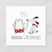 Hunde Sitter Haustiere Service Grooming einfach Ni Quadratische Visitenkarte (Vorderseite)