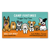 Hunde Sitter Haustiere Sitzende Cartoon Niedlich P Magnetische Visitenkarte (Vorderseite)