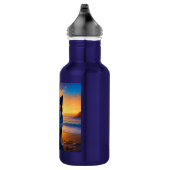 Hunde sitzen am Ocean Beach bei Sunset Edelstahlflasche (Rechts)