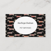 Hunde Sitzen Dackel Wurst Hunde-Visitenkarte Visitenkarte (Vorderseite)