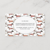 Hunde Sitzen Dackel Wurst Hunde-Visitenkarte Visitenkarte (Rückseite)