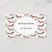 Hunde Sitzen Dackel Wurst Hunde-Visitenkarte Visitenkarte (Vorderseite)