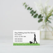 Hunde sitzen und Hunde laufen Visitenkarte (Stehend Vorderseite)