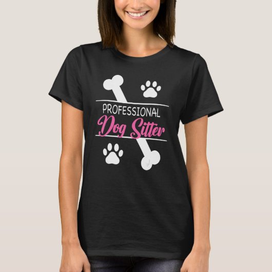 Hunde Sitzen Walker Sitter Sitzplätze für Haustier T-Shirt (Vorderseite)
