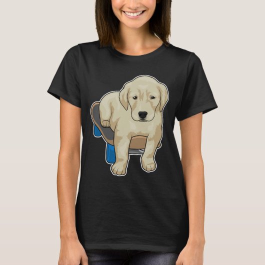 Hunde Skater Skateboard T-Shirt (Vorderseite)