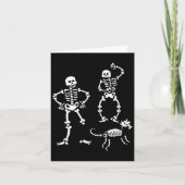 Hunde Skeleton, die Halloween-Kostüm-Party laufen Karte (Vorderseite)