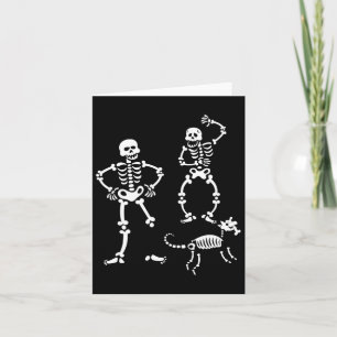 Hunde Skeleton, die Halloween-Kostüm-Party laufen Karte