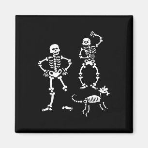 Hunde Skeleton, die Halloween-Kostüm-Party laufen Magnet