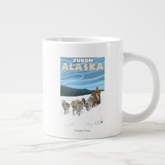 Hunde Sledding Scene - Yukon, Alaska Jumbo-Tasse (Rechts)