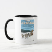 Hunde-Sledszene - Sitka, Alaska Tasse (Links)