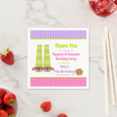 Hunde Slippers Pajamas & Pancakes Geburtstagsparty Serviette (Beispiel)