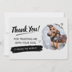 Hunde spazieren führen dankeskarte