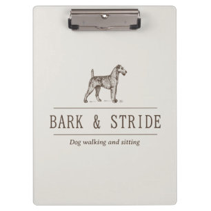Hunde-Spaziergang-Clipboard Vintage Natürlich Klemmbrett